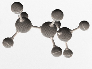 Propane Molecule 3D Model