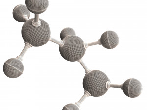 Propane Molecule 3D Model