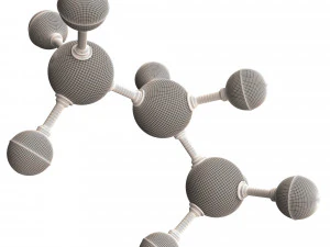 Propane Molecule 3D Model