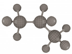 Propane Molecule 3D Model