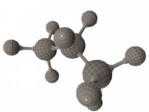 Propane Molecule 3D Model
