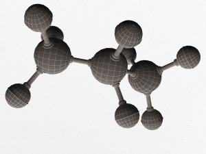 Propane Molecule 3D Model