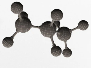 Propane Molecule 3D Model
