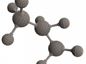 Propane Molecule 3D Model
