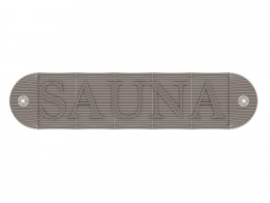Wooden Sauna Sign 3D Модель