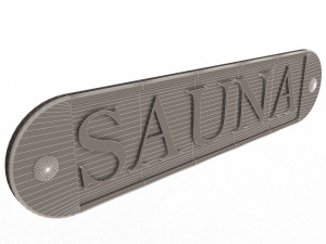 Wooden Sauna Sign 3D Модель
