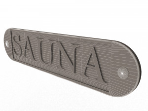 Wooden Sauna Sign 3D Модель
