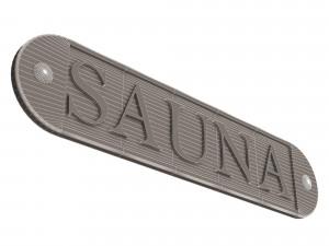 Wooden Sauna Sign 3D Модель