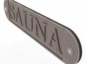 Wooden Sauna Sign 3D Модель