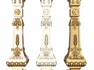 Bala&uacute;stre Cl&aacute;ssico 07 Modelo 3D