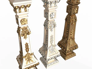 Classic Baluster 07 3D Model