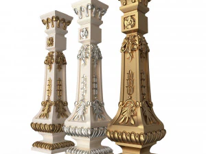 Classic Baluster 07 3D Model