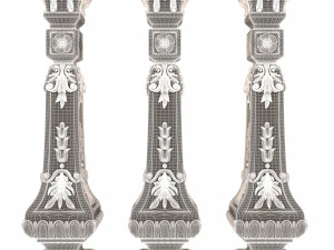 Classic Baluster 07 3D Model