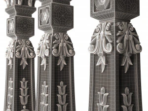 Classic Baluster 07 3D Model
