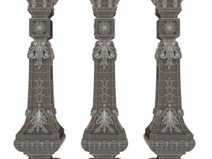 Classic Baluster 07 3D Model