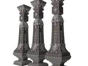 Classic Baluster 07 3D Model