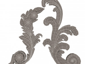 Corner Carved Plaster Molding Decoration 06 3D Model