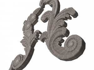 Corner Carved Plaster Molding Decoration 06 3D Model
