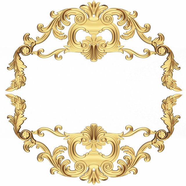 Carved Plaster Molding Decoration 08 Modelo 3D .c4d .max .obj .3ds .fbx .stl .blend 