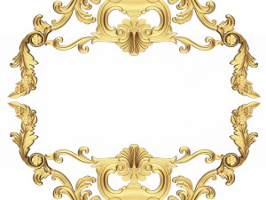 Резная лепнина из гипса 08 3D Модель