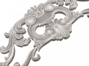 Carved Plaster Molding Decoration 08 Modelo 3D