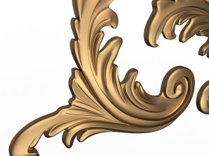Corner Carved Plaster Molding Decoration 07 3D Model