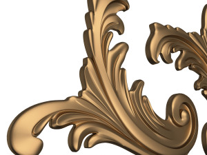 Corner Carved Plaster Molding Decoration 07 3D Model