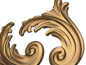 Corner Carved Plaster Molding Decoration 07 3D Model