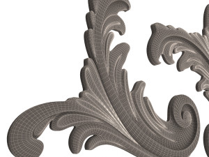 Corner Carved Plaster Molding Decoration 07 3D Model
