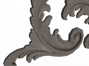 Corner Carved Plaster Molding Decoration 07 3D Model
