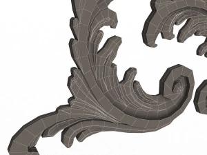Corner Carved Plaster Molding Decoration 07 3D Model