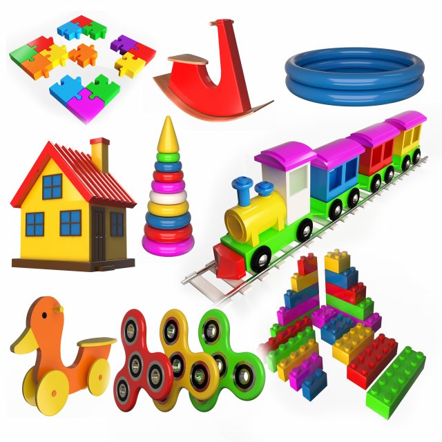 25 s Toys Collection 3D Модель .c4d .max .obj .3ds .fbx .stl .blend 