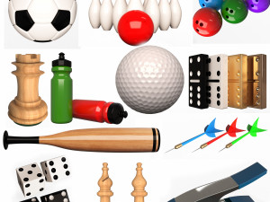 Sport Objects Collection 3D 모델