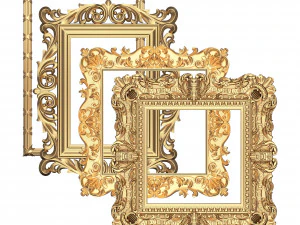 Klassische Rahmen- und Spiegelkollektion 3D Modell