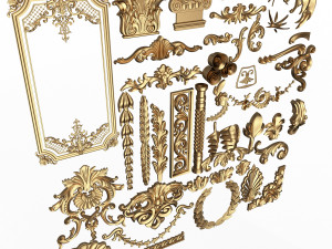 Collection of 40 Classic Carvings 01 3D Model