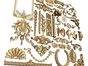 Collection of 40 Classic Carvings 01 3D Model