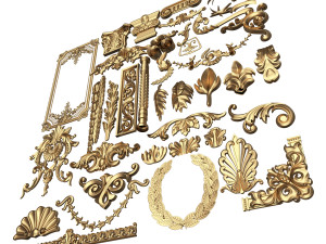 Collection of 40 Classic Carvings 01 3D Model