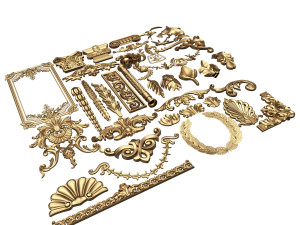 Collection of 40 Classic Carvings 01 3D Model