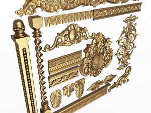 Collection of 16 Classic Carvings 02 3D Model