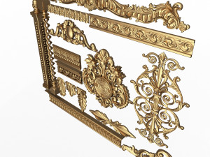 Collection of 16 Classic Carvings 02 3D Model