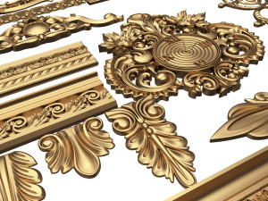 Collection of 16 Classic Carvings 02 3D Model