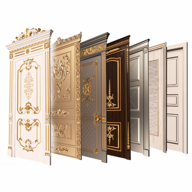 Door and Accessories Collection Modello 3D .c4d .max .obj .3ds .fbx .stl .blend 