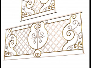 Railing Balcony and Footbridge Collection Model 3D