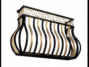 Railing Balcony and Footbridge Collection Model 3D
