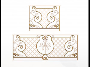 Railing Balcony and Footbridge Collection Model 3D