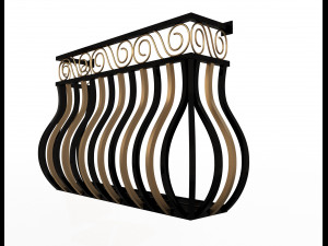 Railing Balcony and Footbridge Collection Model 3D