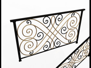 Railing Balcony and Footbridge Collection Model 3D