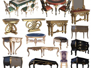 Collezione di mobili classici Modello 3D