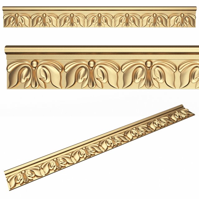Ornament Element Molding 08 3D Model .c4d .max .obj .3ds .fbx .stl .blend 