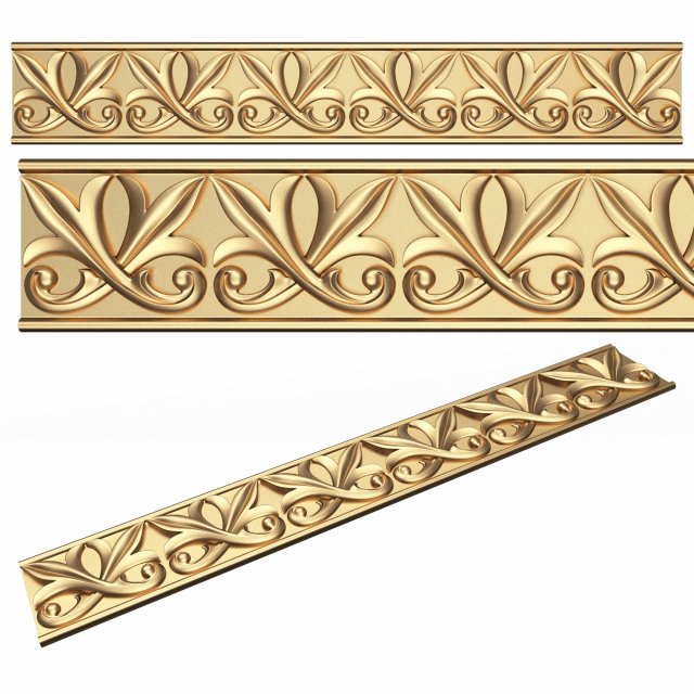 Ornament Element Molding 010 Model 3D .c4d .max .obj .3ds .fbx .stl .blend 